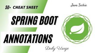 Interview QA  40 Spring amp Spring Boot Annotations Everyone Should Know  JavaTechie [upl. by Jolene]