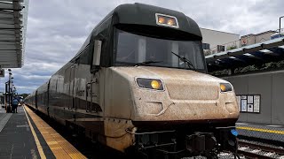 Amtrak Cascades Talgo 8 Series leaving Tacoma dome station [upl. by Ahsiat]