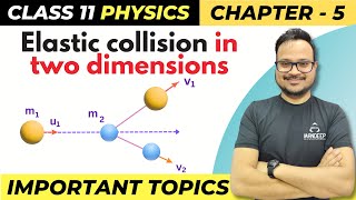 Elastic collision in 2 Dimensions  NCERT Chapter 5  Class 11 Physics Important topics [upl. by Neural]