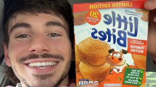 New Entenmann’s Pumpkin Muffin Little Bites Review snackreview pumpkinspice foodreview [upl. by Ecinue]