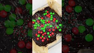 Christmas Brownies ☃️ christmas brownies holiday baking satisfying asmr viralvideos shorts [upl. by Aidnic412]