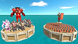 Romanus Team Coliseum Challenge  All Goros vs Romanus Team  Animal Revolt Battle Simulator [upl. by Latsyrhc]