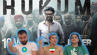 HUKUM  LYRIC VIDEO REACTION  Superstar Rajnikanth  Nelson  Anirudh  Jailer  Foreigners REACT [upl. by Fokos140]