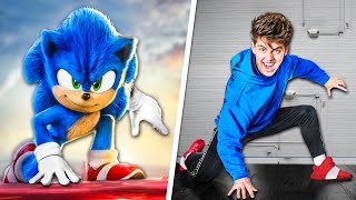 Sonic The Hedgehog Stunts In Real Life  Challenge [upl. by Einahc]