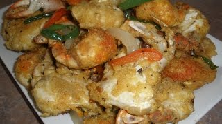 Salt and Pepper Blue Crab Recipe [upl. by Lilith]