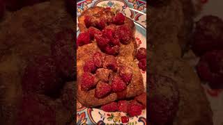 Raspberry Brioche French Toast cooking [upl. by Eicnan]