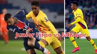 Junior Firpo vs Mbappe ● Firpo didnt get dribbled past a single time against Mbappe [upl. by Roselane]