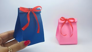 How to make a Paper Gift Bag  DIY crafts Paper GIFT BAG Easy [upl. by Ahseuqal]