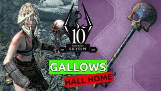 SKYRIM NECROMANCY HOME Gallows Hall Permenant Undead Follower New Bone Helms Staff Of Worms [upl. by Brandi436]