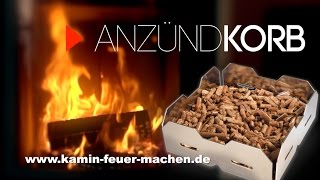 Kaminofen anzünden ohne Stress mit Pellets und Anzündkorb [upl. by Orit]