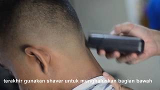 Cara Membuat High Fade  Slicked Back Undercut Hairstyle  How to Fade [upl. by Ahsocin]