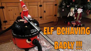 🎅 Elf Behaving Badly amp uses Henry the Hoover for Mischievous Night  Vacuum Cleaner Video for Kids [upl. by Duane862]