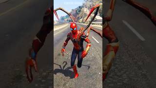 GTA V  IRONMAN SAVES SPIDERMANS LIFE  Coffin Dance Song Cover shorts [upl. by Kitarp]