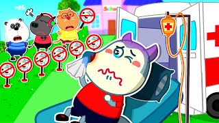 Go Away Wolfoo Baby Got Sick  Back To School Stories For Kids  Cartoons for Kids [upl. by Gildus]