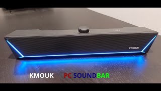 KMOUK Gaming PC Bluetooth Soundbar with RGB [upl. by Cozmo]