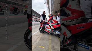 Stefan Bradl Brings New Color of Honda RC213V in Barcelona  solidaritygp [upl. by Philis701]