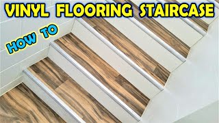 How to install Vinyl Sheet Flooring on a Staircase [upl. by Hoxie]