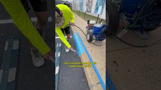 Customer needed MORE Visible Spots 🚔👀 satisfying asphalt painting [upl. by Aluino]