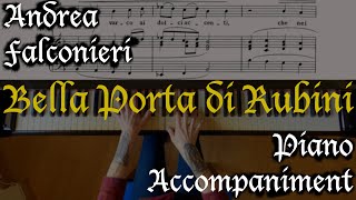 A Falconieri  Bella porta di rubini Piano Accompaniment  Sheet Music [upl. by Nosyaj391]