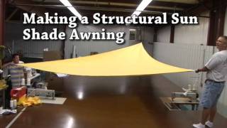 Building a Structural Awning  Sail Shades  Triangular Awning [upl. by Kra]