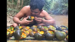 Find and cook snail in forest  Collect Snail Cooking For Food Eating delicious [upl. by Hahn]