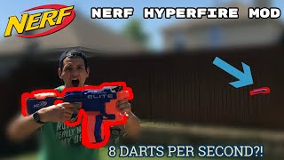 EASIEST Nerf Hyperfire MOD Guide  8 Darts PER SECOND [upl. by Natalee762]