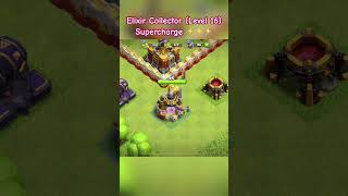 Elixir Collector Level 16 Supercharge3 clashofclans supercell supercellcoc coc gmaing games [upl. by Anada]