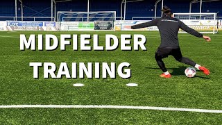 INDIVIDUAL MIDFIELDER TRAINING SESSION  Best drills to improve as a midfielder [upl. by Kciremed]