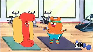 Nuevas Experiencias con Lindosa y El Hombre Salchicha el gimnasio  Tvrip Cartoon Network La [upl. by Acassej999]