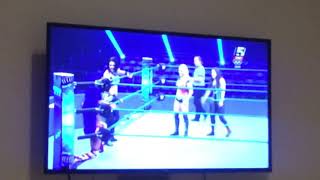 SMACKDOWN MATCH STOPS DURING COMMERCIAL BREAK [upl. by Enilemme]