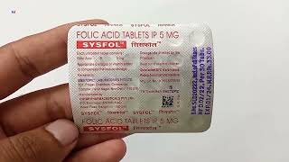 Sysfol Tablet  Folic acid Tablet ip 5 mg Uses  Sysfol 5 mg Tablets Uses  Sysfol tablet uses Hindi [upl. by Anerok346]