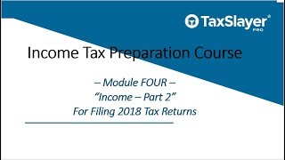 Tax Preparation Course for Professional Preparers Module 4 Part 2 [upl. by Enorel]