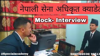 Mock interview officer cadet Nepali ArmyBoard Conference [upl. by Lleynad115]