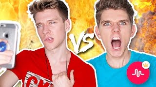 🔴Musically Battle Musers  Collins Key vs Devan Key [upl. by Oakleil435]