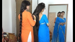 Two Most Beautiful Ladies Of India Representing Their Amazing Long Hair [upl. by Rosalba]