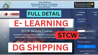 E  LEARNING DG SHIPPING  HOW TO DO E  LEARNING FOR STCW COURSE  E  LEARNING KAISY KARE [upl. by Layor633]