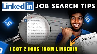 LinkedIn Job search tips🔥🚀  I got 2 job Offer letter😱  how to apply job in linkedin in tamil [upl. by Ahsieym614]