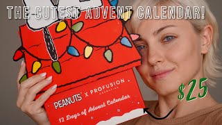 This advent calendar is SO cute  but whats INSIDE 🫣 Profusion Cosmetics x PEANUTS [upl. by Anelad]