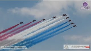 The Queens Platinum Jubilee Flypast 2022  Flypast begins at 004740 [upl. by Kcirnek]