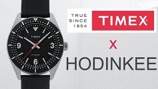 TIMEX x HODINKEE Waterbury Hodinkee Limited Edition Automatic Diver Style Watch Textured Dial [upl. by Ailgna]