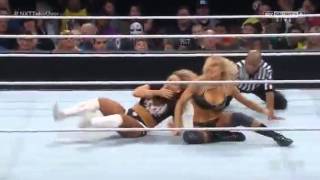 Natalya vs Charlotte  Debut Raw [upl. by Gilges508]