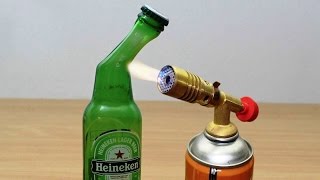 DIY GLASS BEER BOTTLE vs GAS TORCH [upl. by Charlet247]