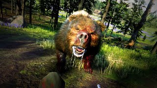 Epic grizzly Bear attack on Hunter amp Arthur  RDR2 [upl. by Dierdre]