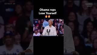 Obama RAPS Lose Yourself live on stage 🔥 [upl. by Mensch]