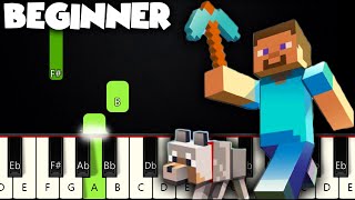 Sweden  Minecraft  BEGINNER PIANO TUTORIAL  SHEET MUSIC by Betacustic [upl. by Oruasi]