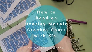 Tutorial for How to Read an Overlay Mosaic Crochet Chart with Xs using my quotGoldieLuxquot Pattern [upl. by Olive]