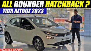 Tata Altroz 2023  All Rounder Hatchback  Walkaround with On Road Price [upl. by Adest580]