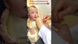 Baby cried because of the pain caused❤️ cutebabies animals shorts viralbaby trending cute [upl. by Atiraj]