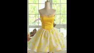 Chic  Beautiful Yellow Short Homecoming Party Dresses [upl. by Anowahs]