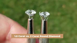 1 5 Carat vs 2 Carat Diamond Rings  Which Size Should I Choose [upl. by Tanaka]